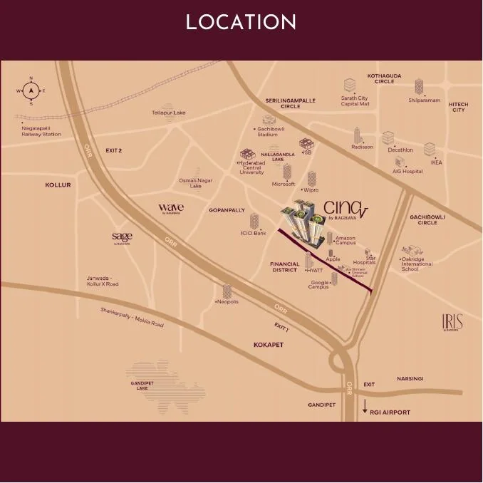 Location map around CINQ by Raghava